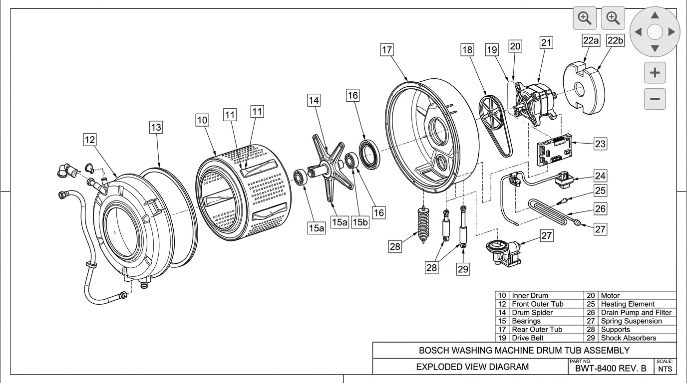 Bosch 3D Exploded View Diagram